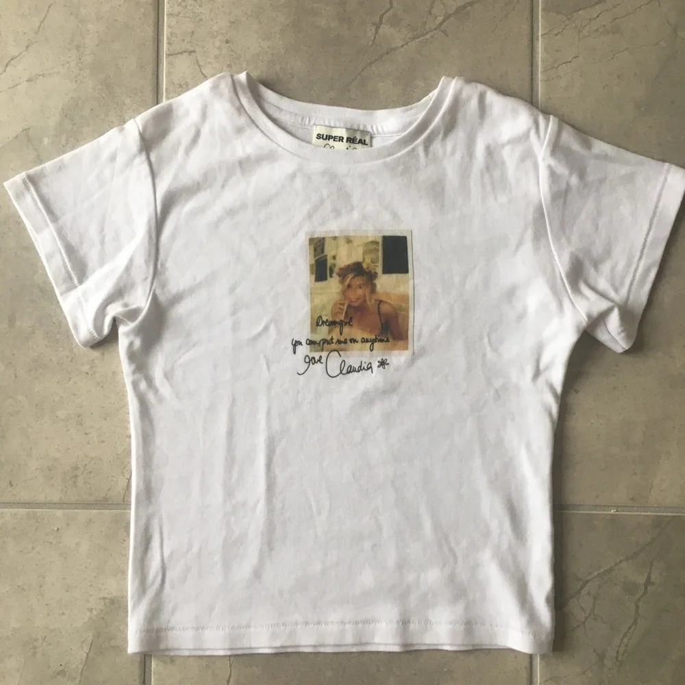 Réalisation Par Claudia Schiffer The Milkshake Tee in White XXS - Picture 2 of 2